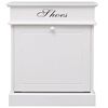 vidaXL Shoe Cabinet White 50x28x58 cm Paulownia Wood