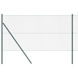 vidaXL Welded Wire Fence Ground Fix 10 x 1 m PVC-Coated Steel Green