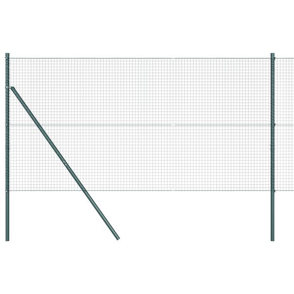 vidaXL Fence Post Green 10 x 1 m (25 x 25 mm mesh) Steel