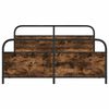 vidaXL Metal Bed Frame without Mattress Smoked Oak 180x200 cm Super King