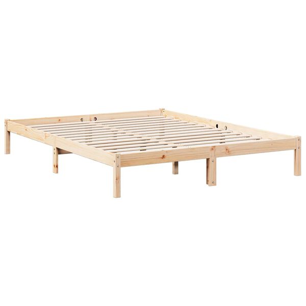 vidaXL Extra Long Bed Frame without Mattress 140x220 cm Solid Wood Pine