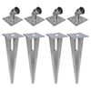 vidaXL Strive Post Spikes 4 pcs Steel