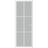 vidaXL Interior Door 76x201.5 cm White Matt Glass and Aluminium