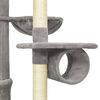 vidaXL Floor to Ceiling Cat Tree Grey 220-240 cm