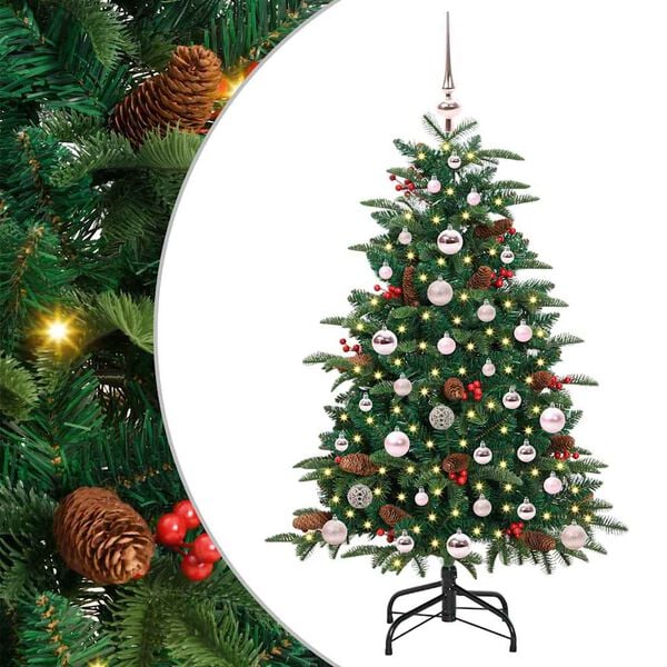 vidaXL Artificial Christmas Tree with 150 LEDs with Stand Green 120 cm