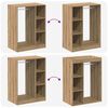 vidaXL Wardrobe with Shelf with Storage Artisan Oak 77 x 48 x 102 cm