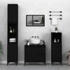 vidaXL 3 Piece Bathroom Furniture Set Black Engineered Wood