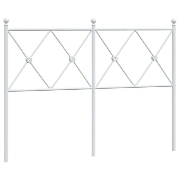 vidaXL Metal Replace Headboard White 120cm