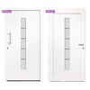 vidaXL Front Door Aluminium and PVC White 110x210 cm