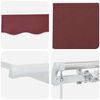 vidaXL Manual Retractable Awning Burgundy 300x250 cm