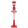 vidaXL Chirstmas Street Lamp with Lantern Red 40.5x40.5x180cm Plastic