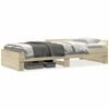 vidaXL Bed Frame without Mattress Sonoma Oak 100x200 cm Engineered Wood