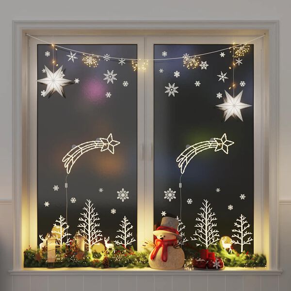 vidaXL Christmas Lights Shooting Star Silhouette 2 pcs 50 LEDs Warm White