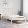 vidaXL Bed Frame without Mattress Solid Wood 100x200 cm (810007+818605)