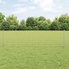 vidaXL Fence with Post Silver 0.6 x 50 m Steel