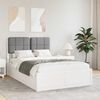 vidaXL Bed Frame with Upholstered Headboard Light Grey 120 x 200 cm