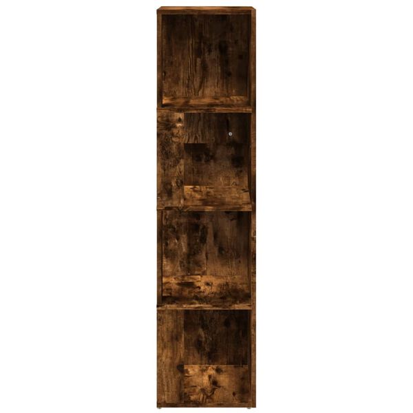 vidaXL Corner Cabinet Smoked Oak 33x33x132 cm Engineered Wood