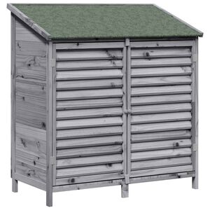 vidaXL Garden Shed with Roof Grey 106 x 56 x 113.5 cm Solid Fir Wood