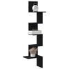 vidaXL Wall Corner Shelf Black 32x32x127,5 cm Engineered Wood
