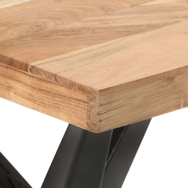 vidaXL Dining Table 120x60x76 cm Solid Acacia Wood