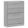 vidaXL Shoe Cabinet Grey Sonoma 63x24x81 cm Engineered Wood
