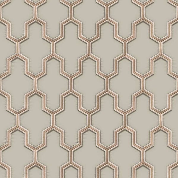 DUTCH WALLCOVERINGS Wallpaper Geometric Gold and Green