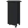 vidaXL Rolling Cabinet with Desk MOSS Black Solid Wood Pine