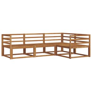 vidaXL Outdoor Sofa Set 4 pcs Natural Solid Acacia Wood