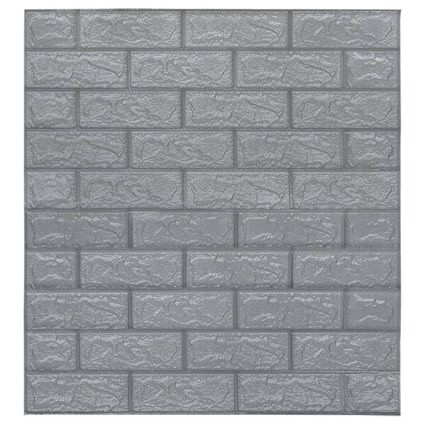 vidaXL 3D Wallpaper Bricks Self-adhesive 40 pcs Anthracite