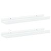 vidaXL Picture Frame Ledge Shelves 2 pcs White 40x9x3 cm MDF