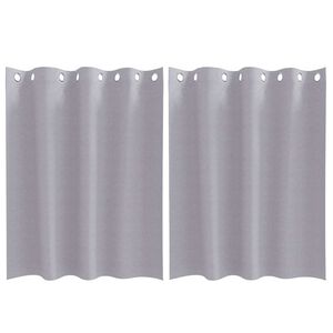 vidaXL Blackout Curtains with Rings 2 pcs Metal Grey 140 x 140 cm