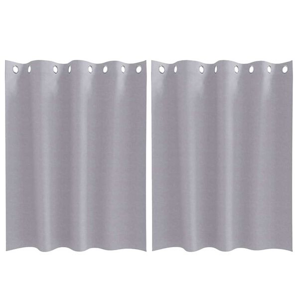 vidaXL Blackout Curtains with Rings 2 pcs Metal Grey 140 x 140 cm