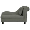 vidaXL Dog Sofa with Pillow Dark Grey 83x44x44 cm Plush