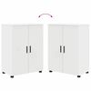 vidaXL Bathroom Furniture Set 4 pcs White Engineered wood & Metal