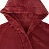 vidaXL Bathrobe Hoodie Bordeaux Red L Flannel