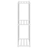 vidaXL Tubular Shelf with Storage White 42.5 x 27 x 91.5 cm Aluminium