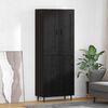 vidaXL Highboard 2 pcs Black Oak Engineered Wood
