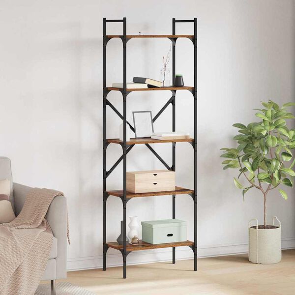vidaXL Bookcase Old Wood 56 x 32 x 174 cm Engineered Wood