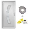 vidaXL Front Door White 98x200 cm PVC