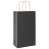 vidaXL Paper Bags 50 pcs with Handles Black 21x11x36 cm