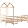 vidaXL Day Bed with Roof without Mattress 90x190 cm Single Solid Wood