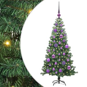 vidaXL Christmas Tree with 150 LEDs with Stand Green 120 cm PVC