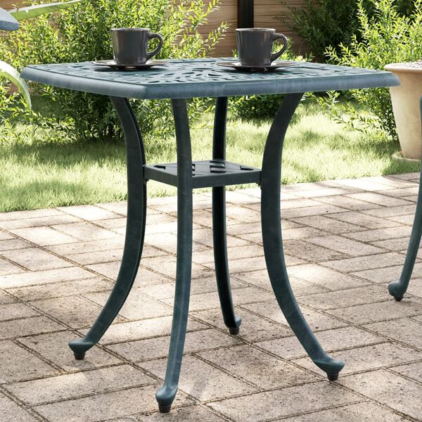 vidaXL Garden Table Green 53x53x53 cm Cast Aluminium