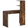vidaXL Desk with Shelf Smoked Oak 102 x 50 x 124 cm Engineered Wood