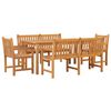 vidaXL 5 Piece Garden Dining Set Solid Wood Teak
