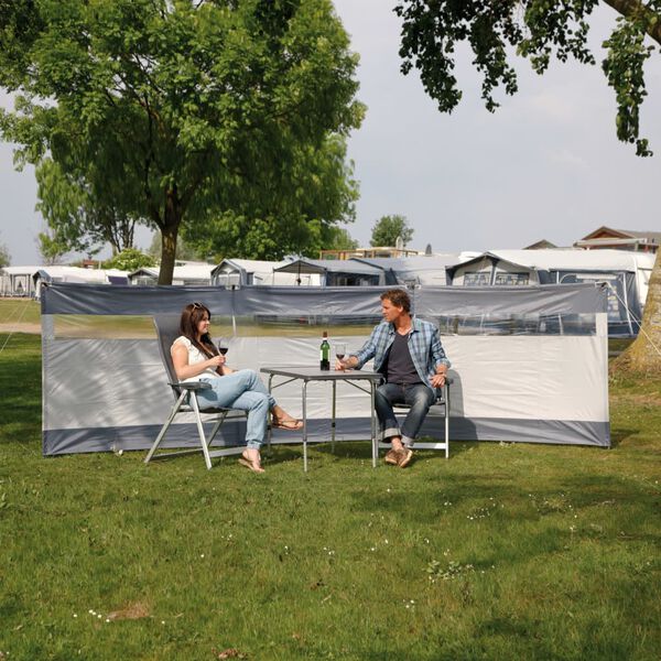 Bo-Camp Windbreak with Window Dennis 500x140 cm Grey