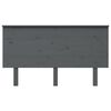 vidaXL Bed Headboard Grey 144x6x82.5 cm Solid Wood Pine