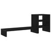 vidaXL Monitor Stand with Desk Organiser Black Oak Engineered Wood