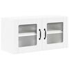 vidaXL Wall Glass Cabinet LUCCA White 80 x 31 x 40 cm Engineered Wood