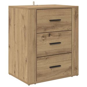 vidaXL Bedside Cabinet Artisan Oak 35 x 50 x 60 cm Engineered Wood